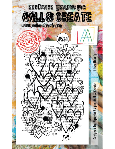 Sellos AAll and Create 534 Lined Hearts