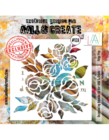 Stencil Aall and Create 138 Rosy Posy