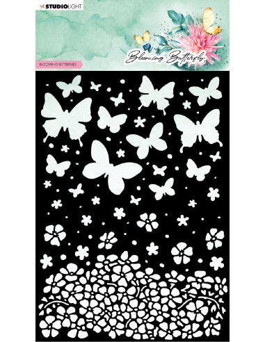 StudioLight stencil mariposas y flores