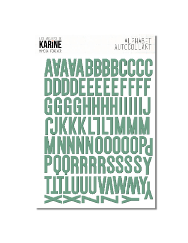 Karine Mimosa forever alfabeto vert