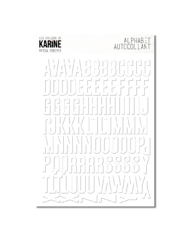 Karine Mimosa forever alfabeto blanc