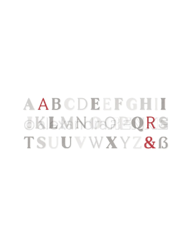 Alexandra Renke troquel alfabeto mixed