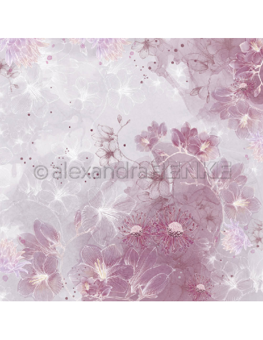 Alexandra Renke Flowers Grey Violet